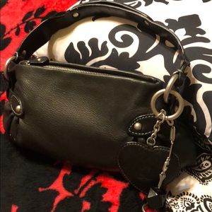 Juicy couture Black leather mini shoulder bag